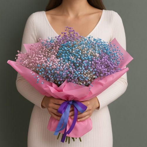 Букет Гипсофил «Радужная нежность»